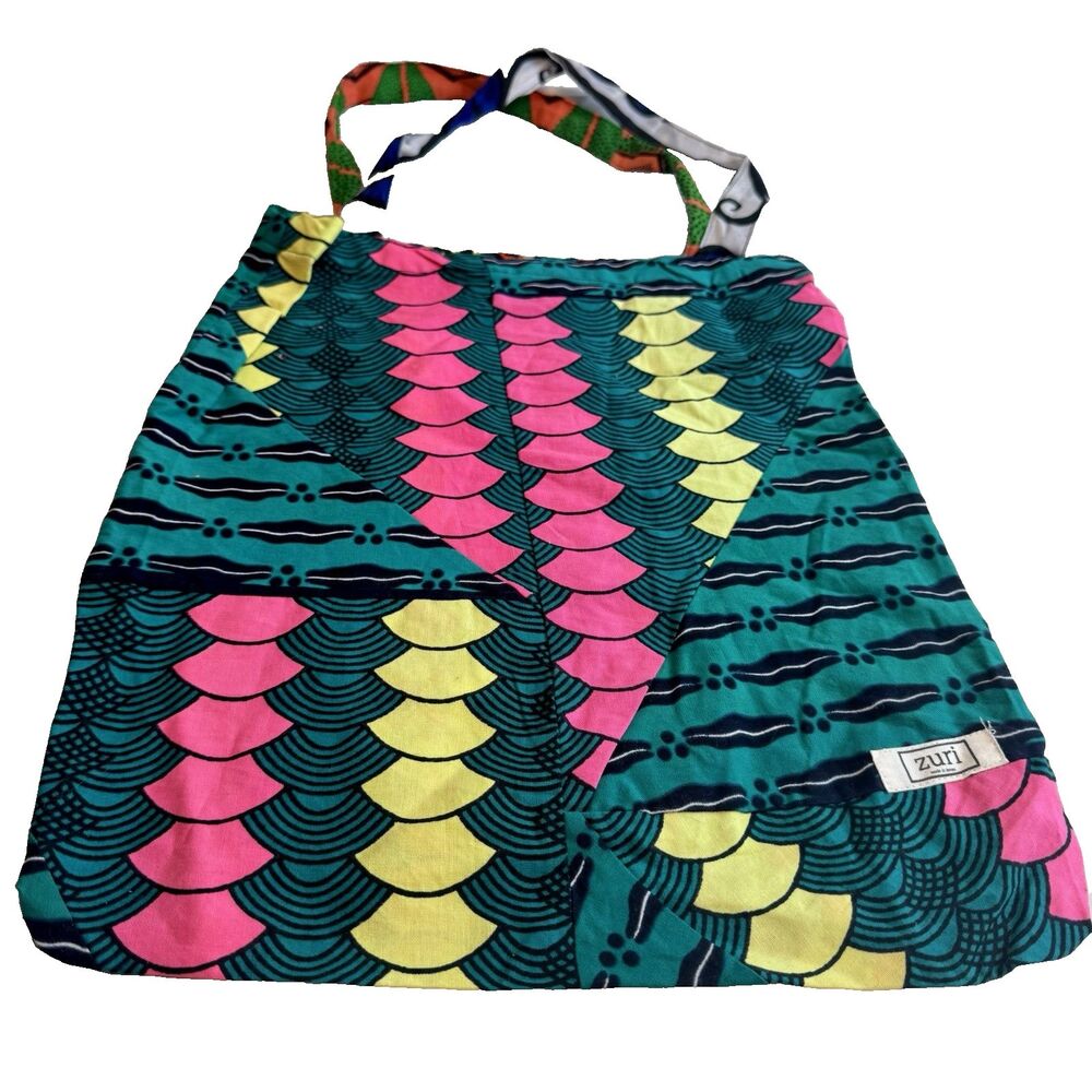 Zuri Kenya African Design Tote Bag  Flygle Hightech Fabric Purse Double Handle